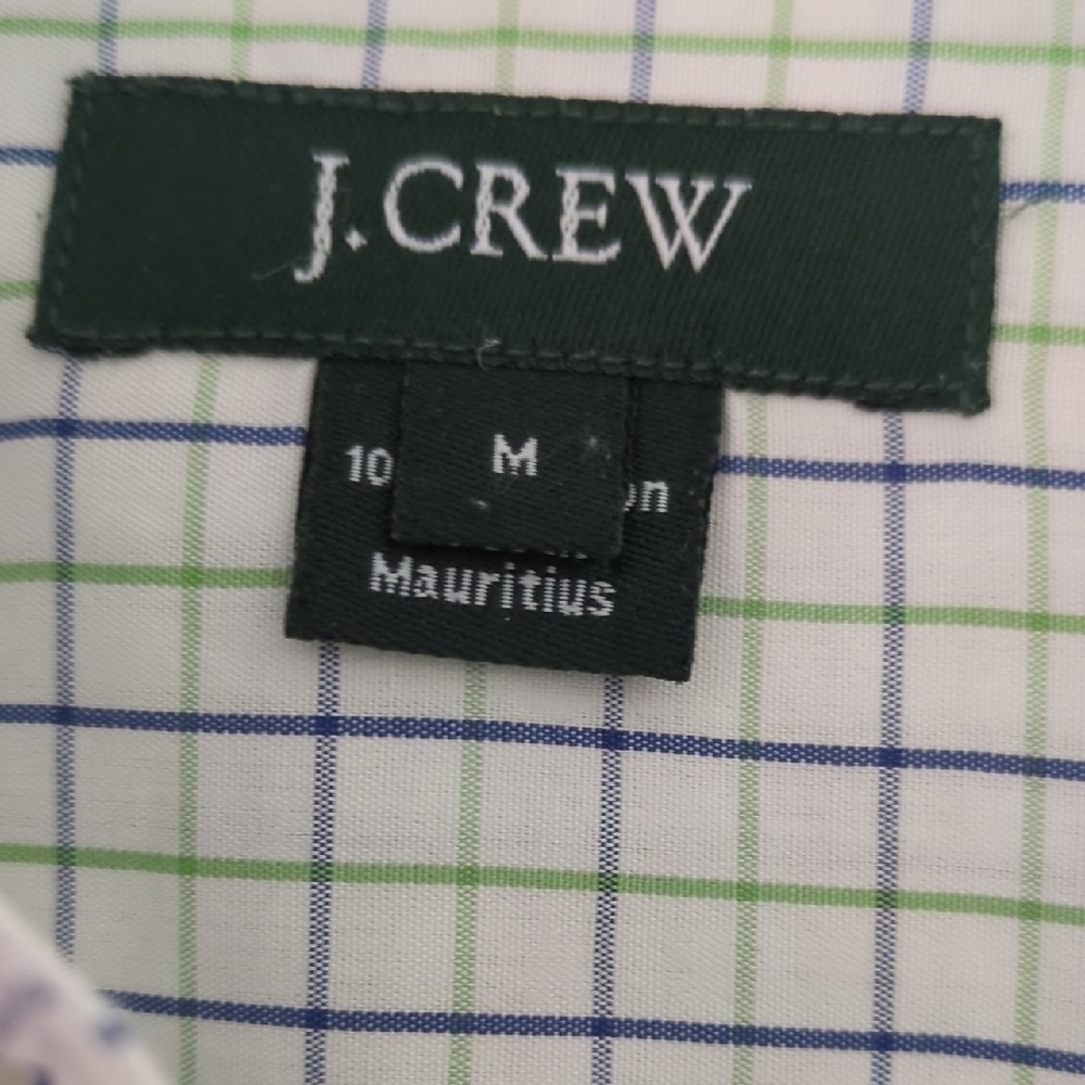 J. Crew Men's Or Women's Checkered Shirt in Blue and Green